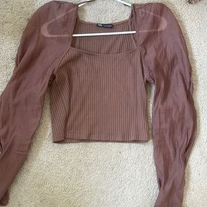 Zara brown top